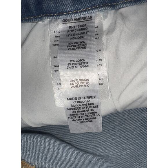 Good American New women’s good leg flare with flat tummy tech blue jeans - Picture 11 of 14